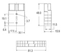 [ZENI00200001] Connecter mannelijk - vrouwelijk - 50A - Grijs (12v)