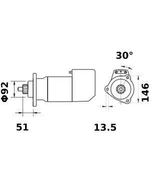 [ISKRIS9104N] Starter Iskra  5,4 Kw - 24V - 11T