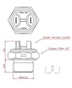 [DKWK 80 040 260 H] Thermocontact 70° - 80°  M22 x 1,5