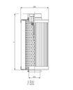 [DKWK 80 020 311 H] Filter voor 81 020 310 H 25 microns  29 x 70 x 140