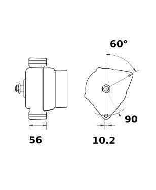 [ISKRIA1670] Alternator Mahle MG162  14V - 150 A
