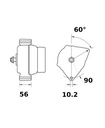 [ISKRIA1670] Alternator Mahle MG162  14V - 150 A