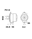 [ISKRIA1165] Alternator Iskra  12V - 75 A