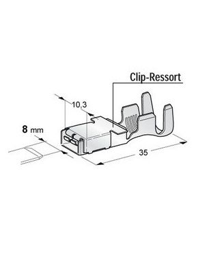 [DKWK 40 005 033] Kabelschoenen vrouwelijk voor mannelijke connecter - kabel 16,0 mm²