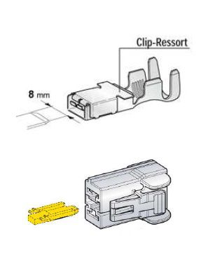 [DKWK 40 005 023] Connecter mannelijk- 2 wegen - zwart