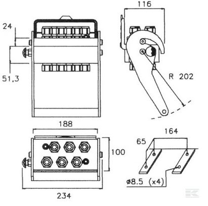 [FAST2P606612GMC] Multikoppeling 6 snelkoppelingen - 2P606 - 1/2" BSP - mobiele zijde