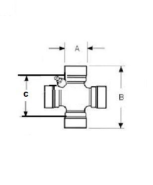 [DKWK 55 028 005] Kruis - 28,6 x 61,7 x 92  - smeernippel tussen potjes - clipsen 2x binnen - 2 x buiten