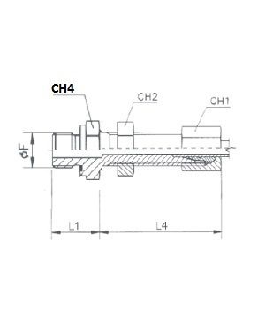 [RAST7531-L1208B] Schotkoppeling 1/2" BSP  - 12L - M18X1,5
