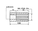 [DKWK 90 505 007] Verloopbus 1-3/8" - 6  / Ø25 L=0130mm