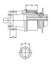 [WALT56.218.40L] Vrijloop WW2380 - 1.3/8" - 6 / kruis 27x75 - 24x91 / links draaien