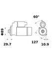 [ISKRIS1343] Starter Iskra  3,2 Kw - 12V - 9T