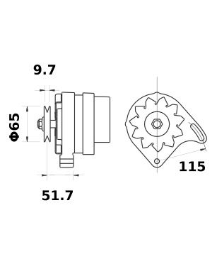 [ISKRIA1011] Alternator Mahle MG18  14V - 90 A
