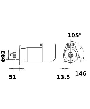 [ISKRIS9131] Starter Iskra  3,6 Kw - 12V - 11T