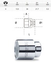 [BETA920 A9] Dopsleutel zeskant - 1/2 - 9mm
