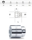 [BETA920 A29] Dopsleutel zeskant - 1/2 - 29mm
