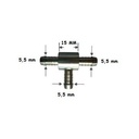 [COHN8028.040404] T nippel  (BRANDSTOFSLANG) - 5,5 MM