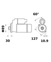 [ISKRIS1375] Reductiestarter Mahle MS653  4,0 Kw - 12V - 10T 