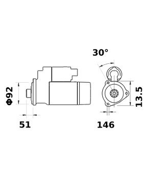 [ISKRIS9154] Starter Iskra  5,5 Kw - 24V - 10T