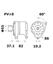 [ISKRIA1503] Alternator Mahle MG485  14V - 100 A