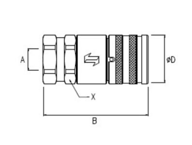 [FASTFFH0812GASF] Snelkoppeling  vrouwelijk  - DN12 -  1/2"BSP