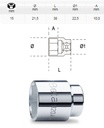 [BETA920 A15] Dopsleutel zeskant - 1/2 - 15mm