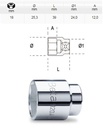 [BETA920 A18] Dopsleutel zeskant - 1/2 - 18mm