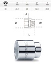 [BETA920 A30] Dopsleutel zeskant - 1/2 - 30mm