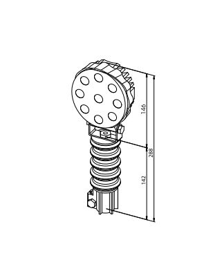 [AEBB481LED-FLEX] Werklicht LED  Rond  (9 LED-1600 Lumen)