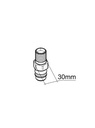 [MACH16-30] Snelkop. Mannelijk  M22x1.5 - MACH2 - 02MM - 30mm