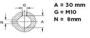 [AGRI1002ECOD30] Aandrijfas (22x55) 1 3/8 6c - L1210 + As 30mm