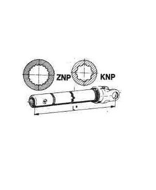 [WALT26.14.114L0420] Gaffel met buis en bus 46x54 - 8 - L  = 420 mm