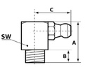 [PRES15 207] Smeernippel H3 M6X100