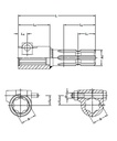 [WALT67.10.154] Verlengstuk met bout 1.3/8 - 6c ma - 1.3/8 - 6c vr