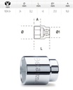 [BETA920 A24] Dopsleutel zeskant - 1/2 - 24mm