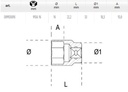 [BETA910 A16] Dopsleutel zeskant 3/8  16mm