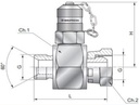 [DKWK 80 800 180] Druknemer T (vrouwelijk 1/4" BSP - mannelijk 1/4" BSP)
