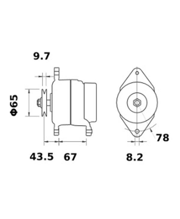 [ISKRIA1312] Alternator Mahle MG75  14V - 55 A