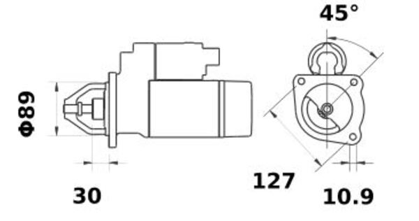 [ISKRIS1376] Reductiestarter Mahle MS143  4,2 Kw - 12V - 10T