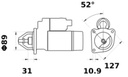 [ISKRIS1410] Starter Mahle MS652  4,0 Kw - 12V - 9T