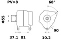 [ISKRIA1514] Alternator Mahle MG72  14V - 200 A