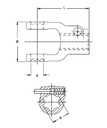 [WALT35.79.121] Gaffel met drukstift AG 1,526 - 23 - L = 73 mm (voor Kemper - JD)