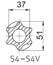 [WALT75.49.00L0800] Profielbuis S4 - 37,0 x 51,0 - lengte 1000mm