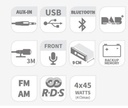 [VDOOCT412DABBT] Autoradio DAB+/MP3/USB/AUX/SD/bluetooth - Diepte 90 mm