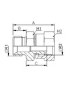 [FONT30.49.04.08] 1/4" BSP vrouwelijk X 1/2" BSP mannelijk
