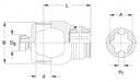 [WALT26.13.60] Gaffel voor buis 37,0 x 51,0 (serie S4GA) (80° P-line)