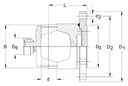 [WALT26.75.00] Flensgaffel 6 gaten Ø 160 mm - buiten centrering Ø 98 mm (80°) P