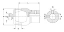 [WALT26.84.64] Gaffel NG P as 40 mm - persbout 14 mm - spie 10 mm