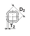 [BOND2453N1000] Profielbuis 47,4 x 4,75 lengte 1000mm rilsan