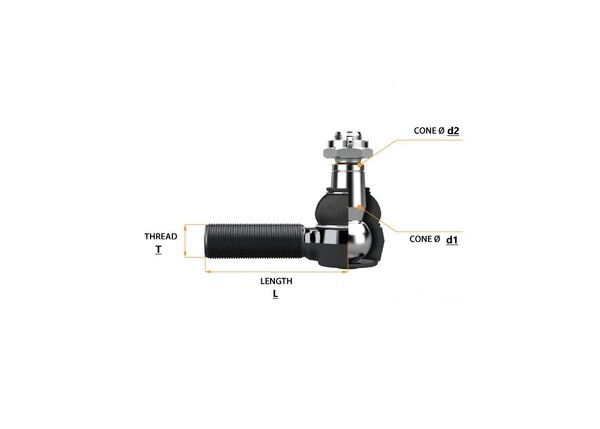 [DKWK 20 003 011] Stuurkogel M20x1,5 RH