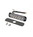 [AEBBST6-CR] Ultra dunne 6 LED flitser 12/24V - VDC -  WIT